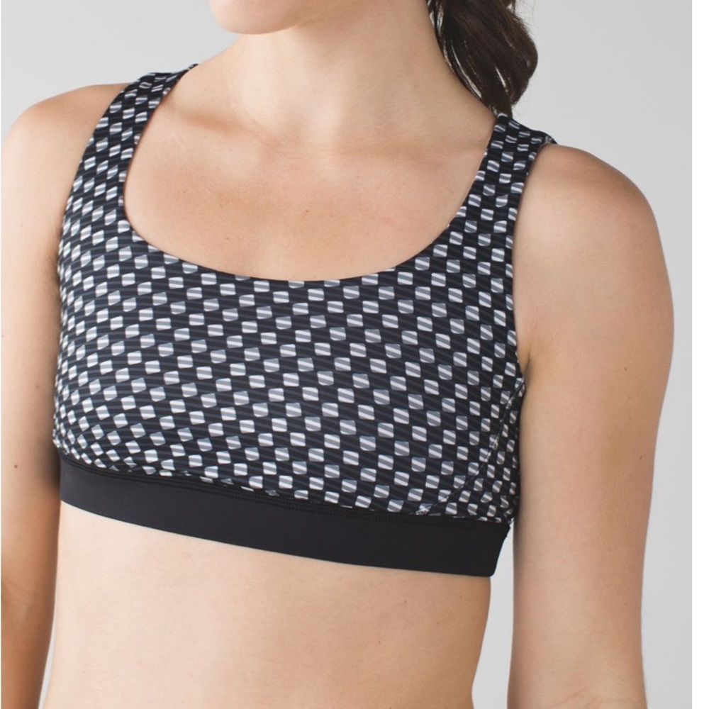 Lululemon energy bra *exhale printed strappy size 6